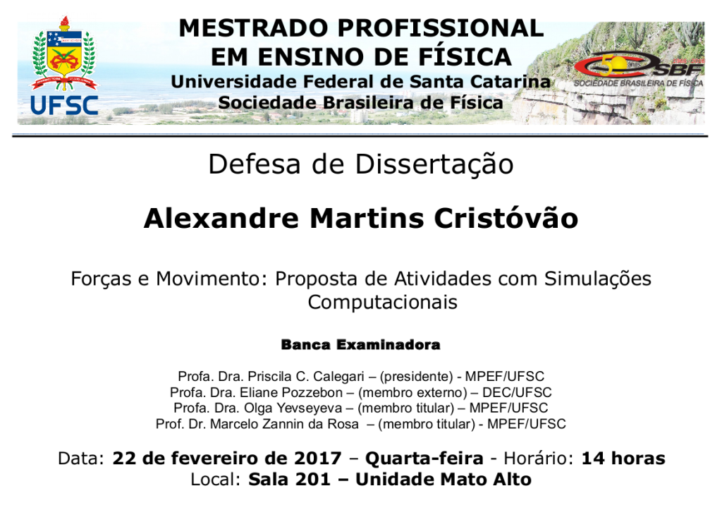 Cartaz defesa de Alexandre M. Cristovao